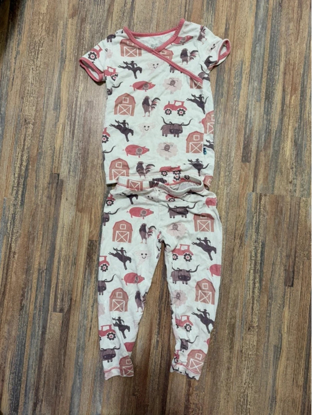 Kickee kids bamboo pj set size 2t